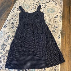 Motherhood Maternity Navy Blue Polka Dot Sundress